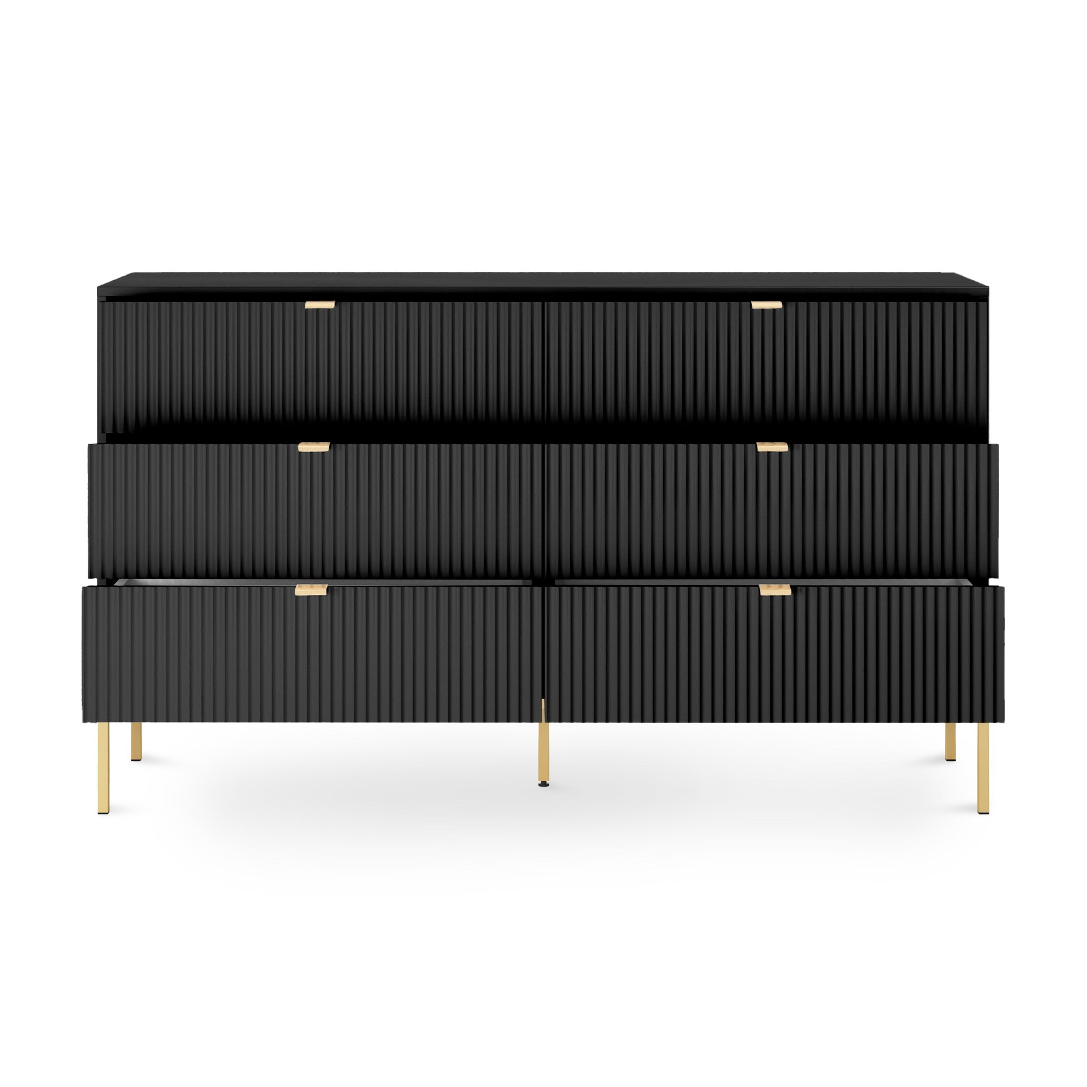 Komoda szufladami 154x91 w stylu glamour | Roza
