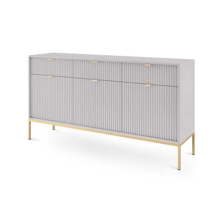 Komoda Roza 154x83 Szary Złota