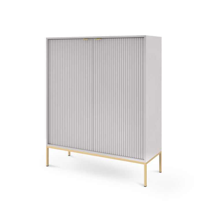 Komoda Roza 104x125 Szary Złota