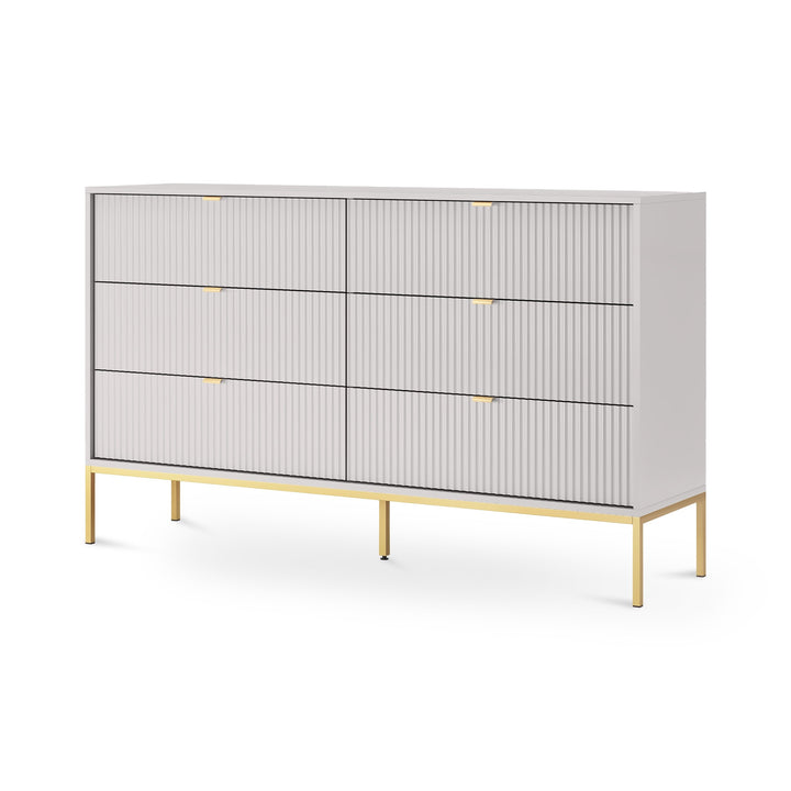 Komoda Roza 154x91 Szary Złota