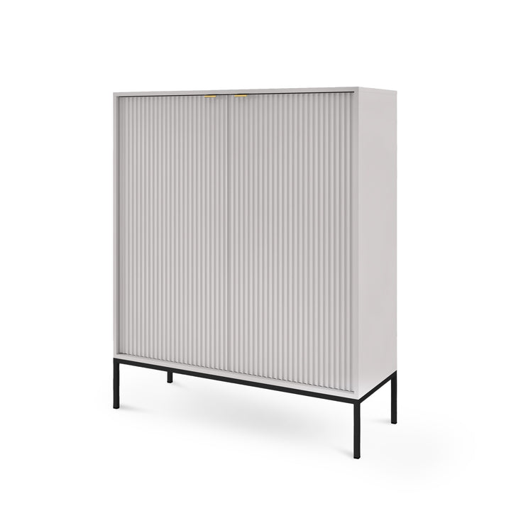 Komoda Roza 104x125 Szary Czarny