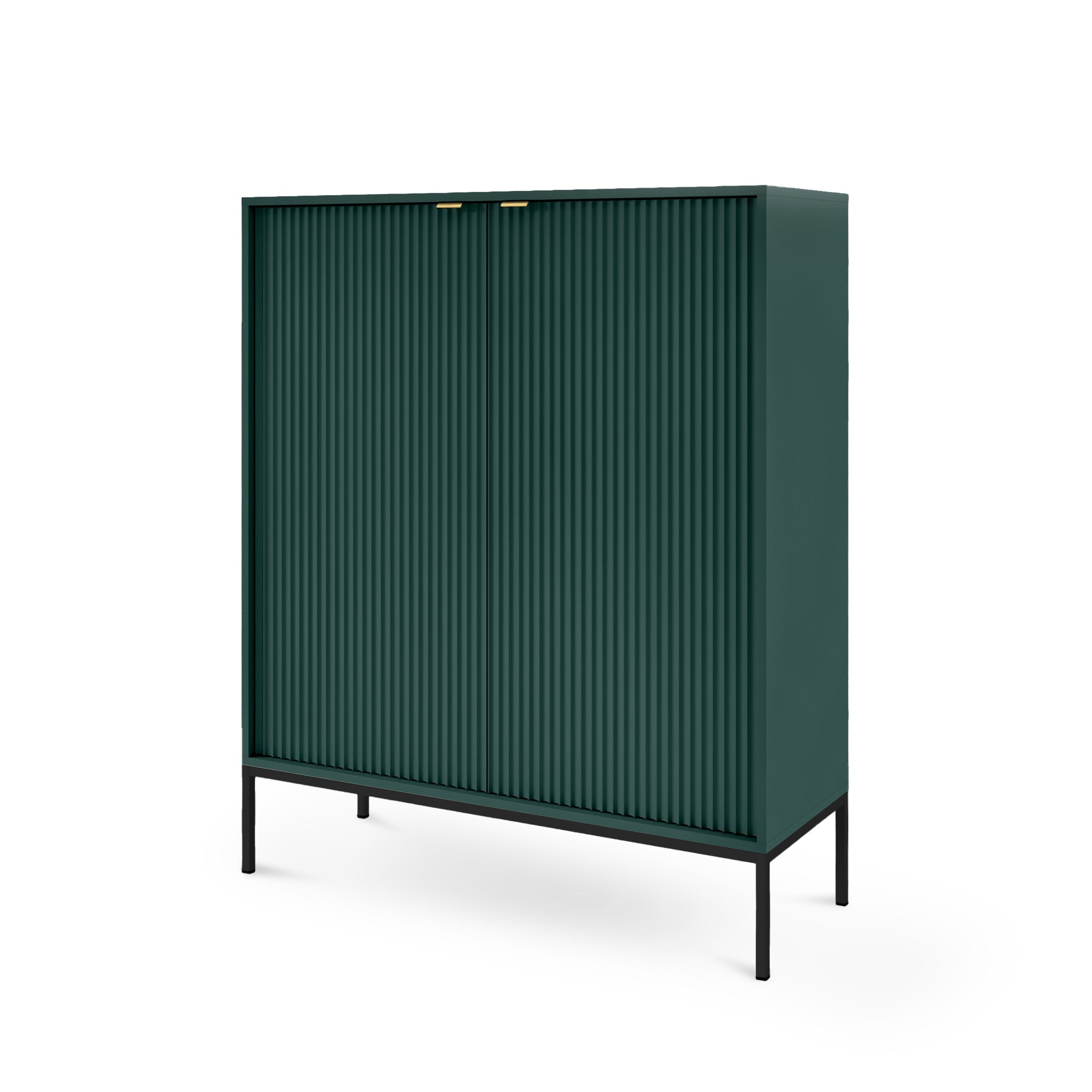 Komoda 104x125 w stylu nowoczesnym | Roza Labrador Green Czarny