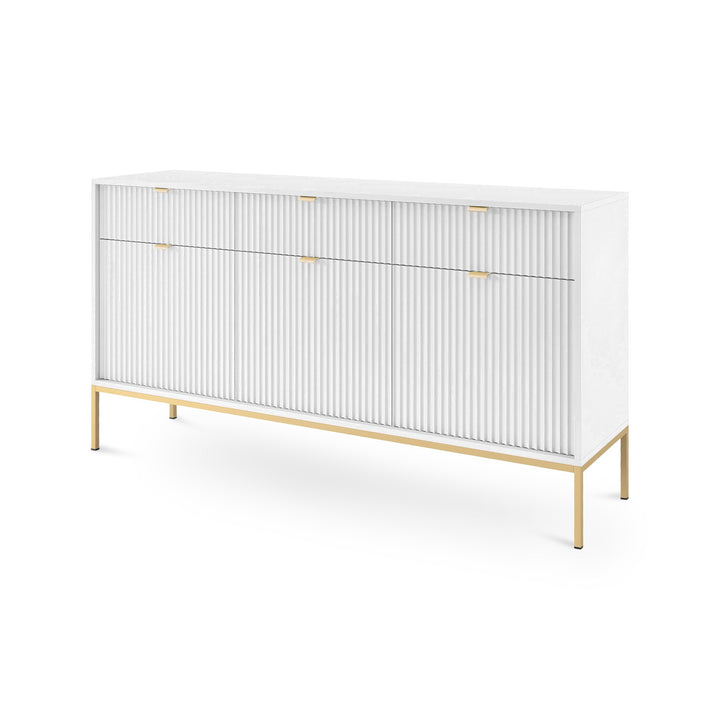 Komoda Roza 154x83 Biały Złota