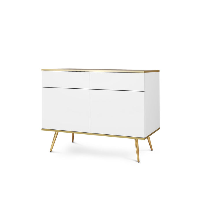 Komoda Meva 107x85 Biały Złota