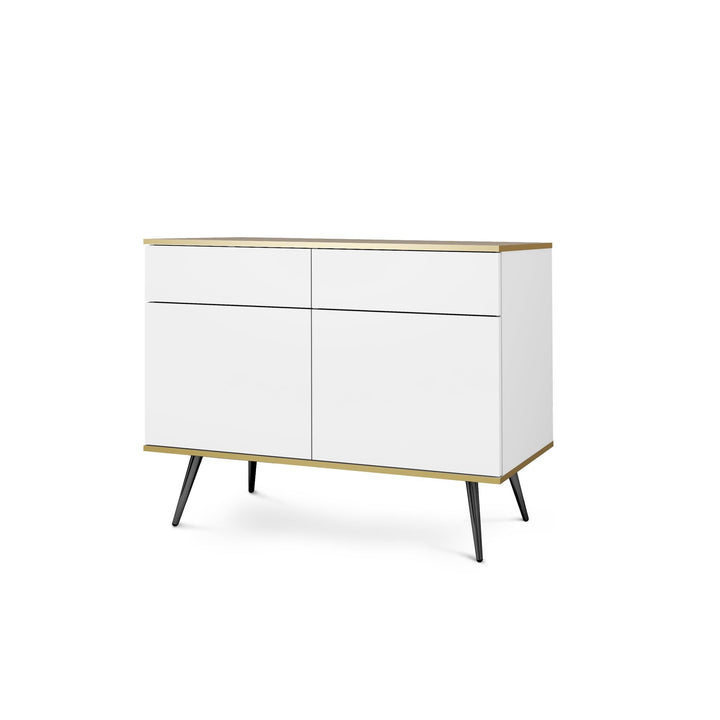 Komoda Meva 107x85 Biały Czarny