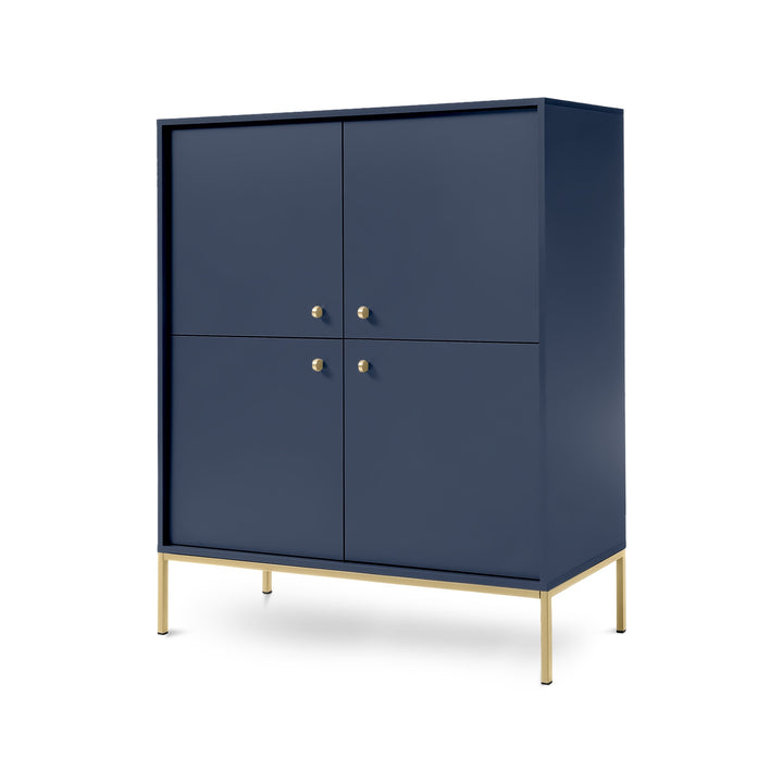 Komoda Kviat 104x126 Granat Złota