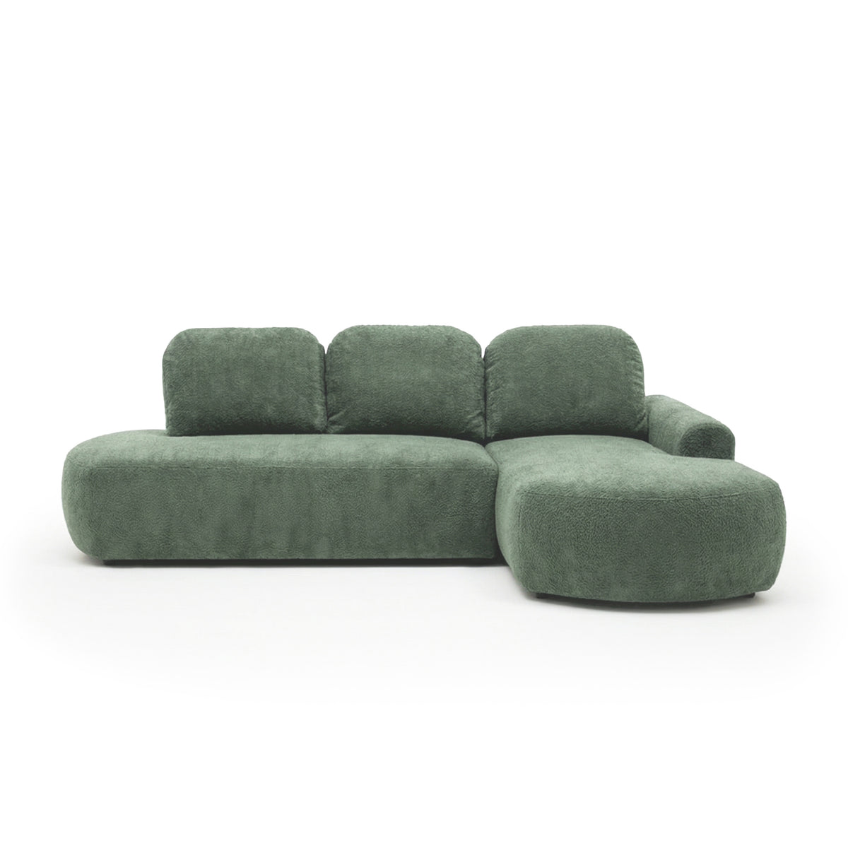 Ecksofa Moluni 263 cm Grüner Fels (BELLINI 15) rechtsseitig – L-Ecksofa für die Wohnung