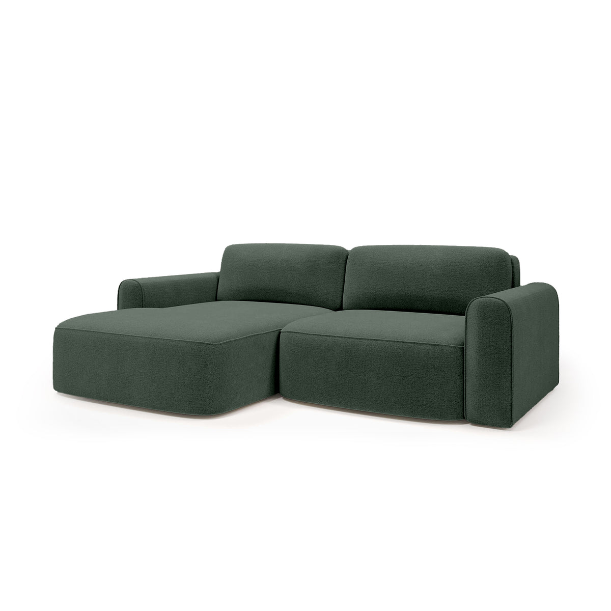 Ecksofa Saniri linksseitig in Eibengrafit (CASTEL 39) – gepolstertes Ecksofa