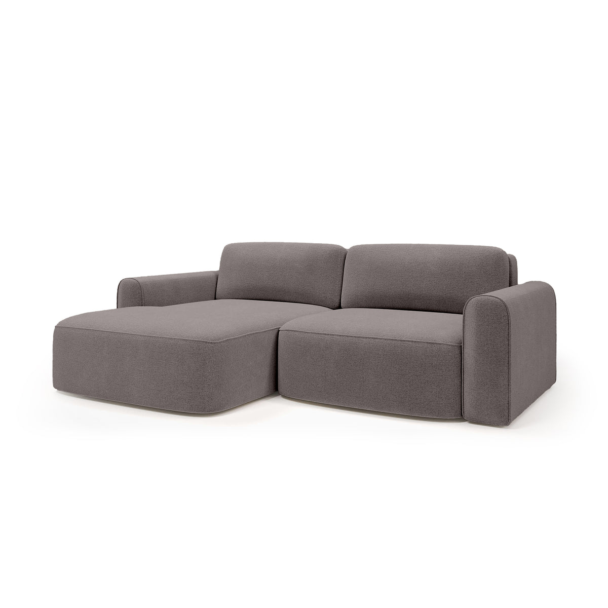 Ecksofa Saniri linksseitig in Ascherde (CASTEL 20) – gepolstertes Ecksofa