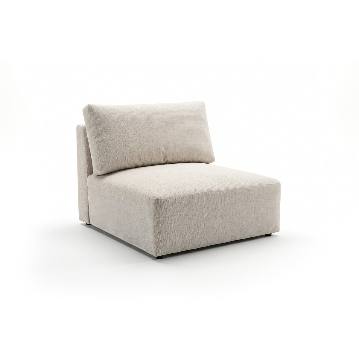 Mittelmodul des Ecksofas U Iskeli Creme Taupe (ARAGON 03) – Modul 105 × 108 cm mit Rückenkissen