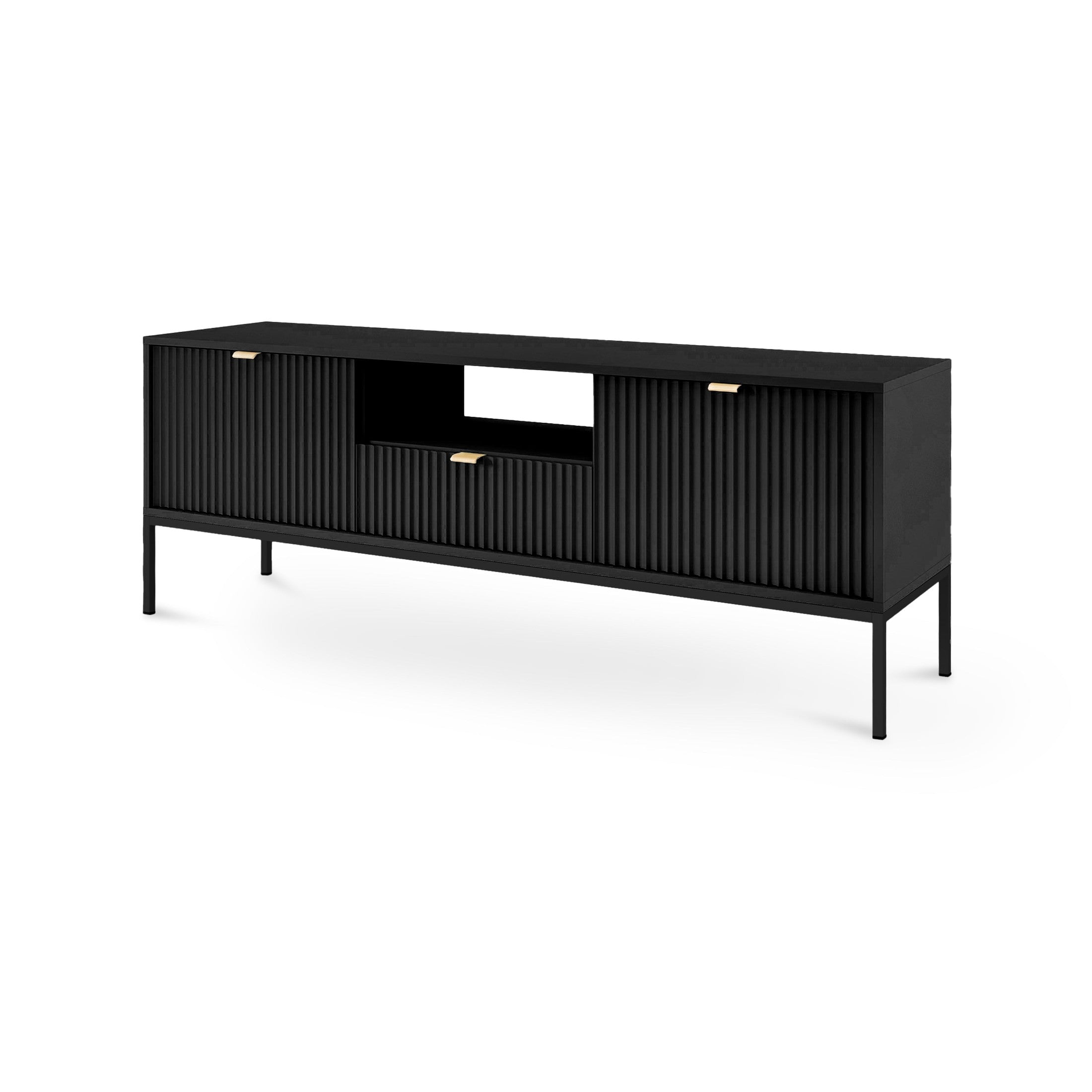 Szafka RTV 154x56 | Roza Czarny Czarny
