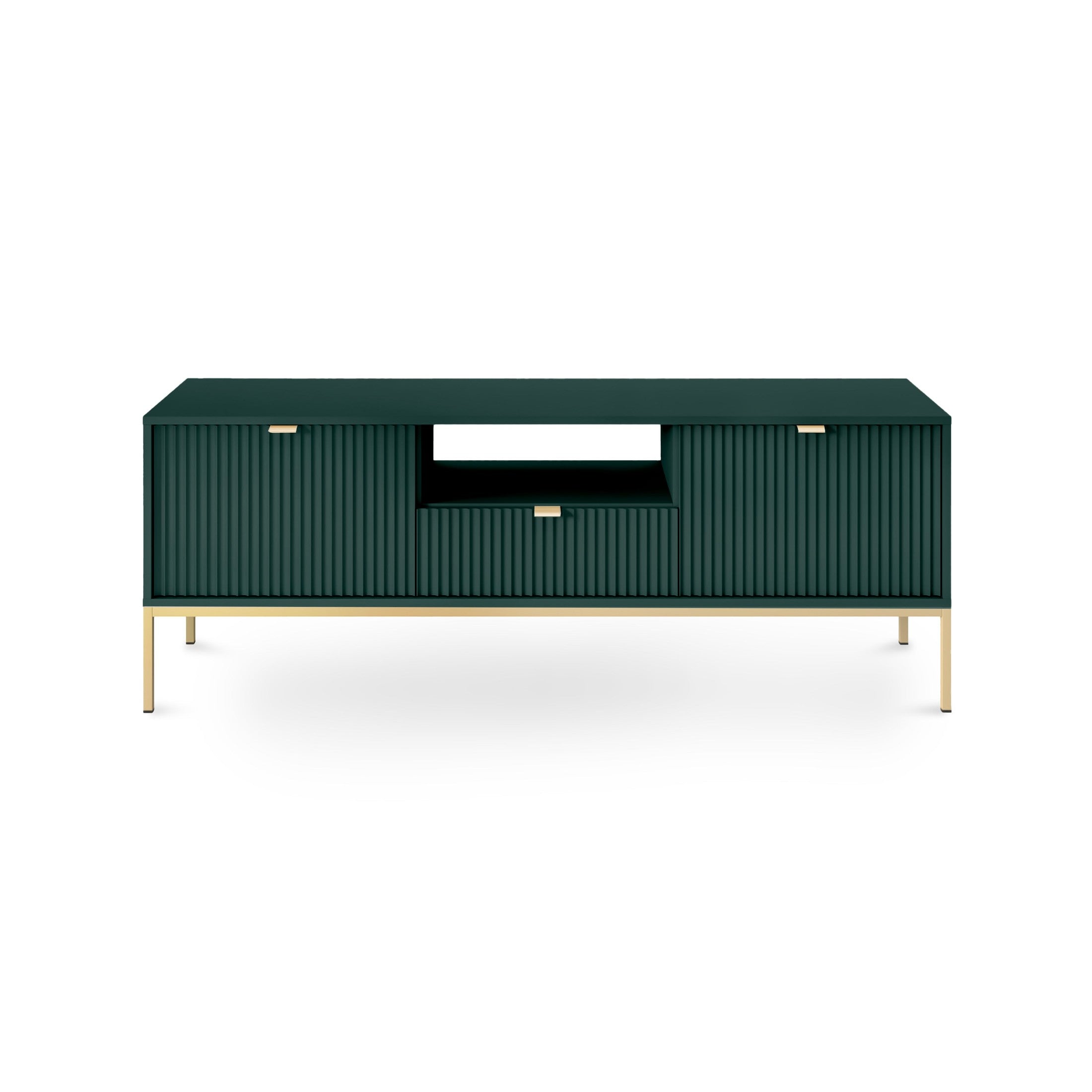 Szafka RTV 154x56 | Roza Labrador Green Złota