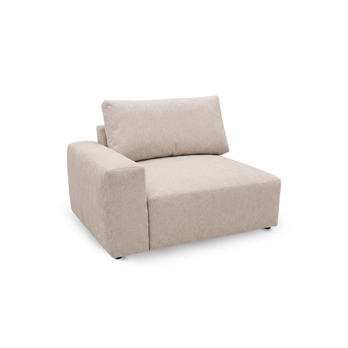 Armlehnenmodul des Sofas Iskeli Plus Creme Taupe (ARAGON 03) – Modul 128 × 109 cm, Modulsofa fürs Wohnzimmer
