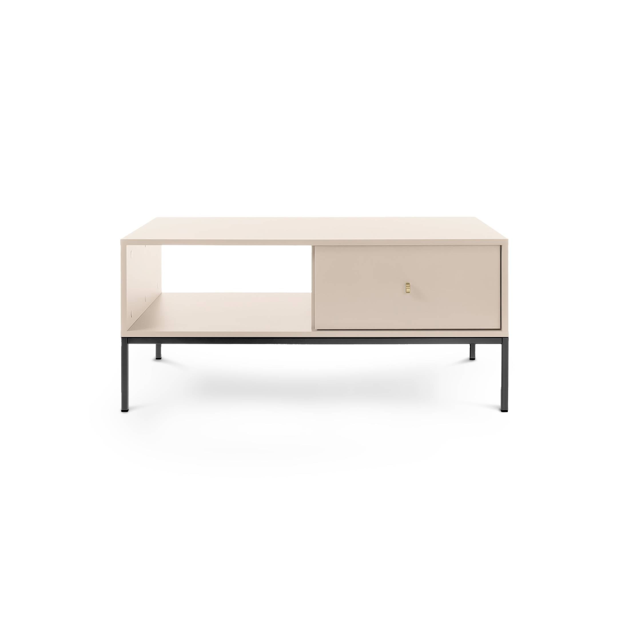 Stolik kawowy 104x47 z szufladą w stylu modern classic | Kviat