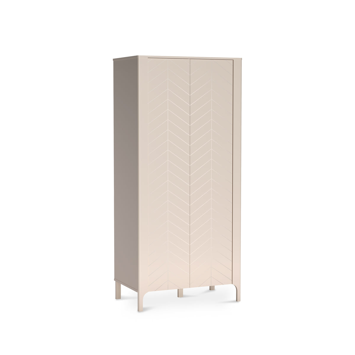 Kleiderschrank EKLIPSO 90x197 mit Fischgrättüren im modernen Stil, Farbe Kaschmir – Hauptbild | Pillovely