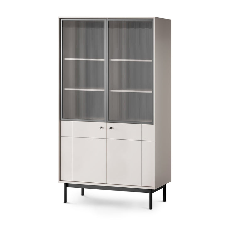 Witryna Szklana Sabi 104x185 Kaszmir