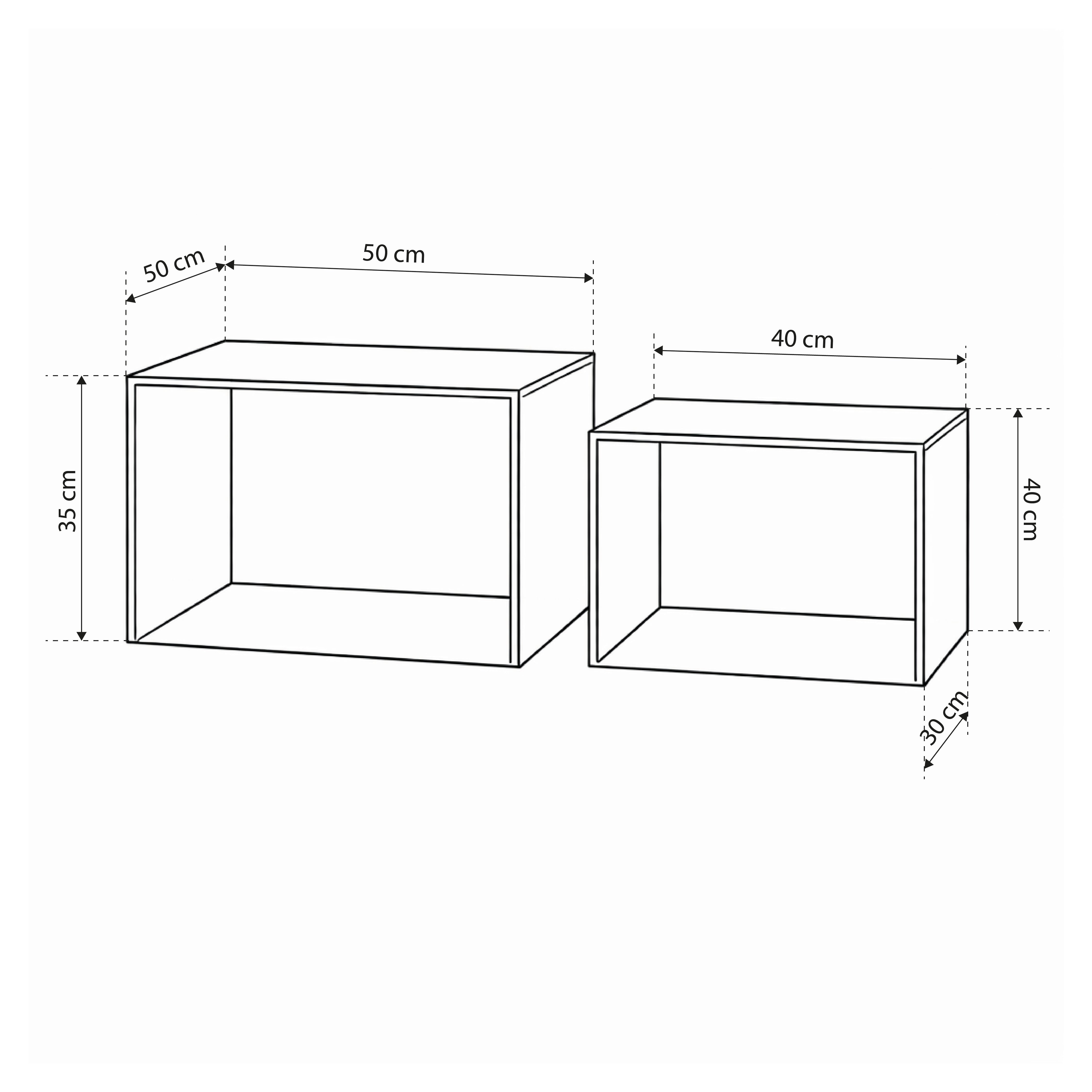 Set aus zwei Couchtischen im modernen Stil | Quadrato