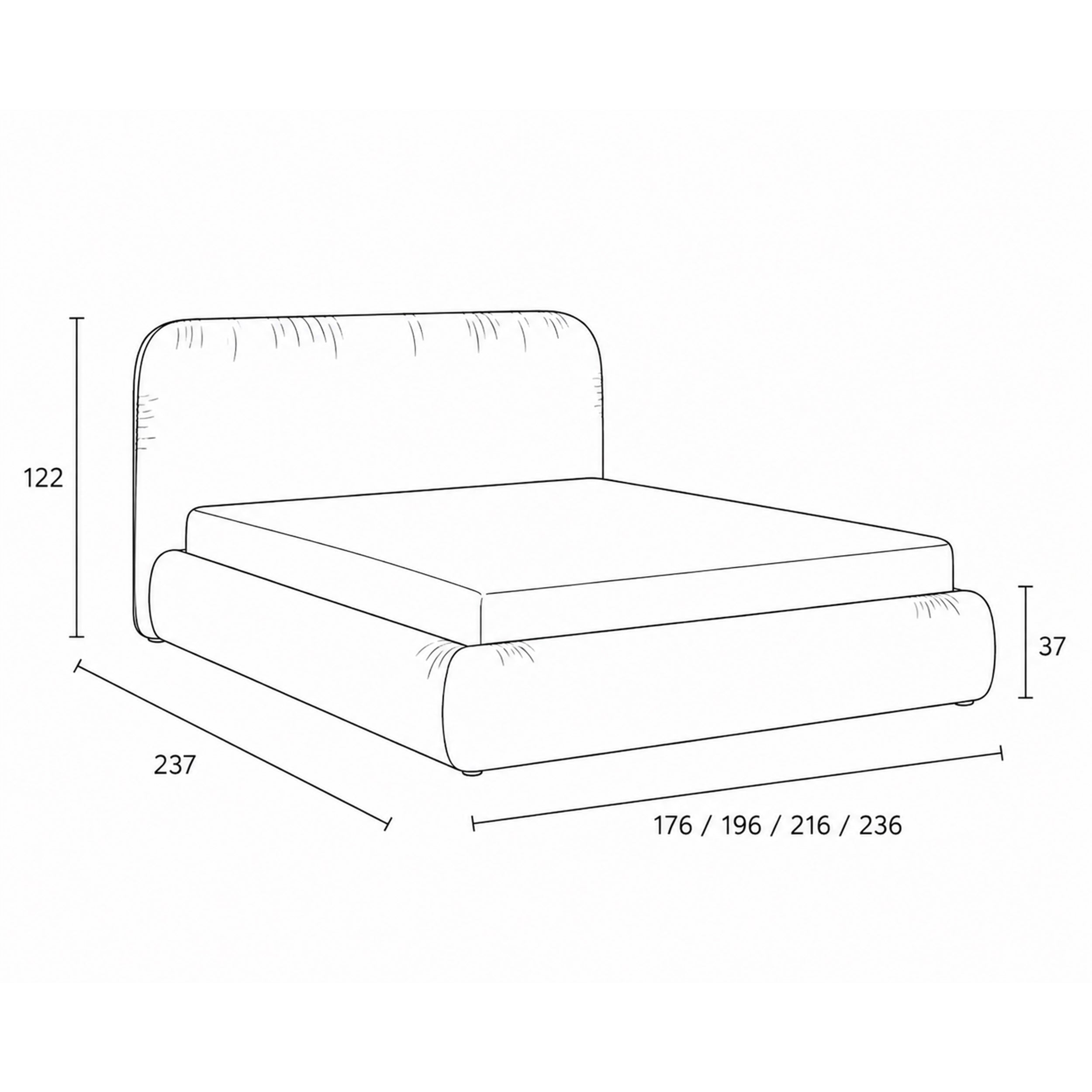 Polsterbett mit Bettkasten im Modern-Organic-Stil | Paries