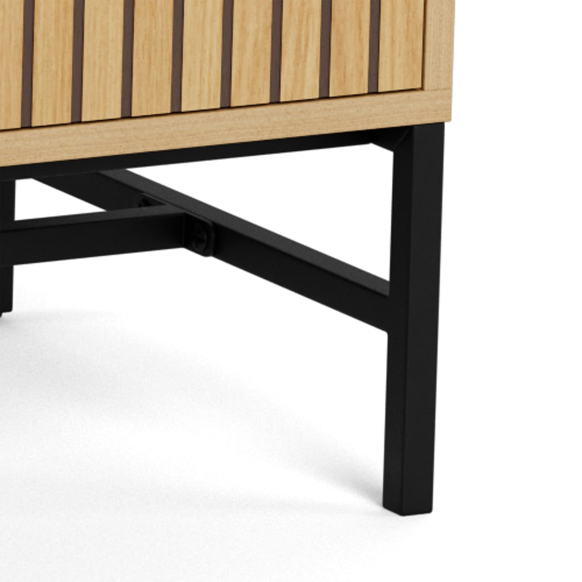 Kommode 158x81 mit Lamellenfront im modernen Stil | Bambouz