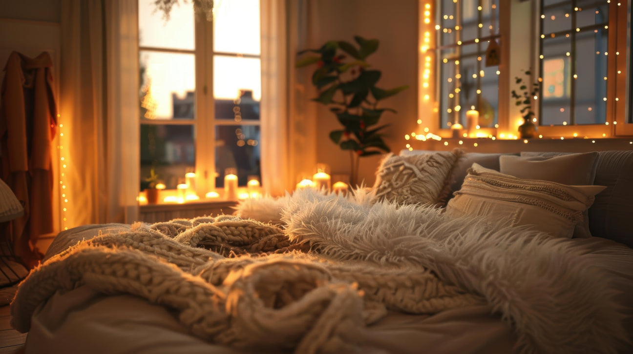 Romantyczna sypialnia świąteczna jak z „Love Actually” – grudzień pełen magii