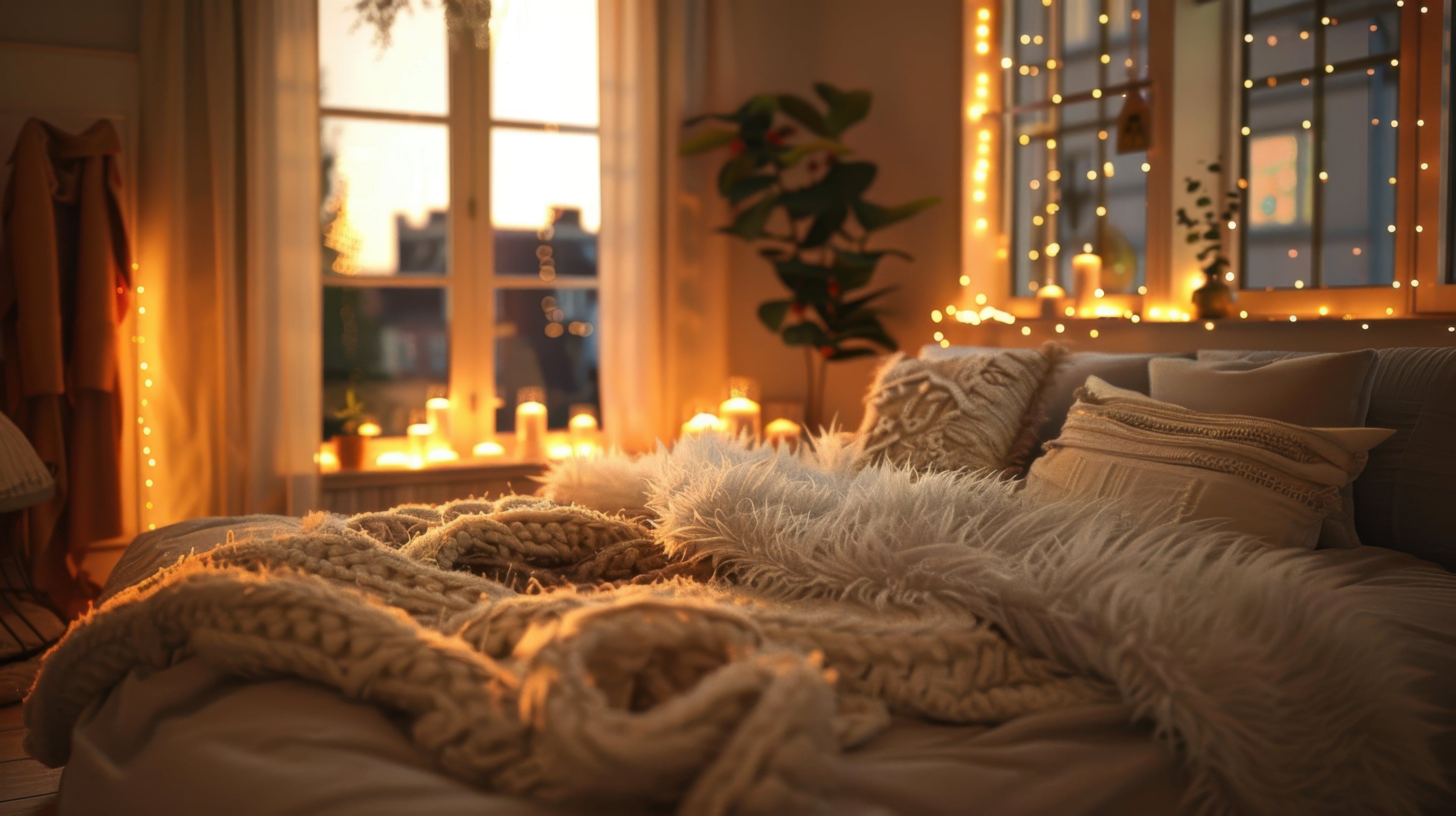 Romantyczna sypialnia świąteczna jak z „Love Actually” – grudzień pełen magii