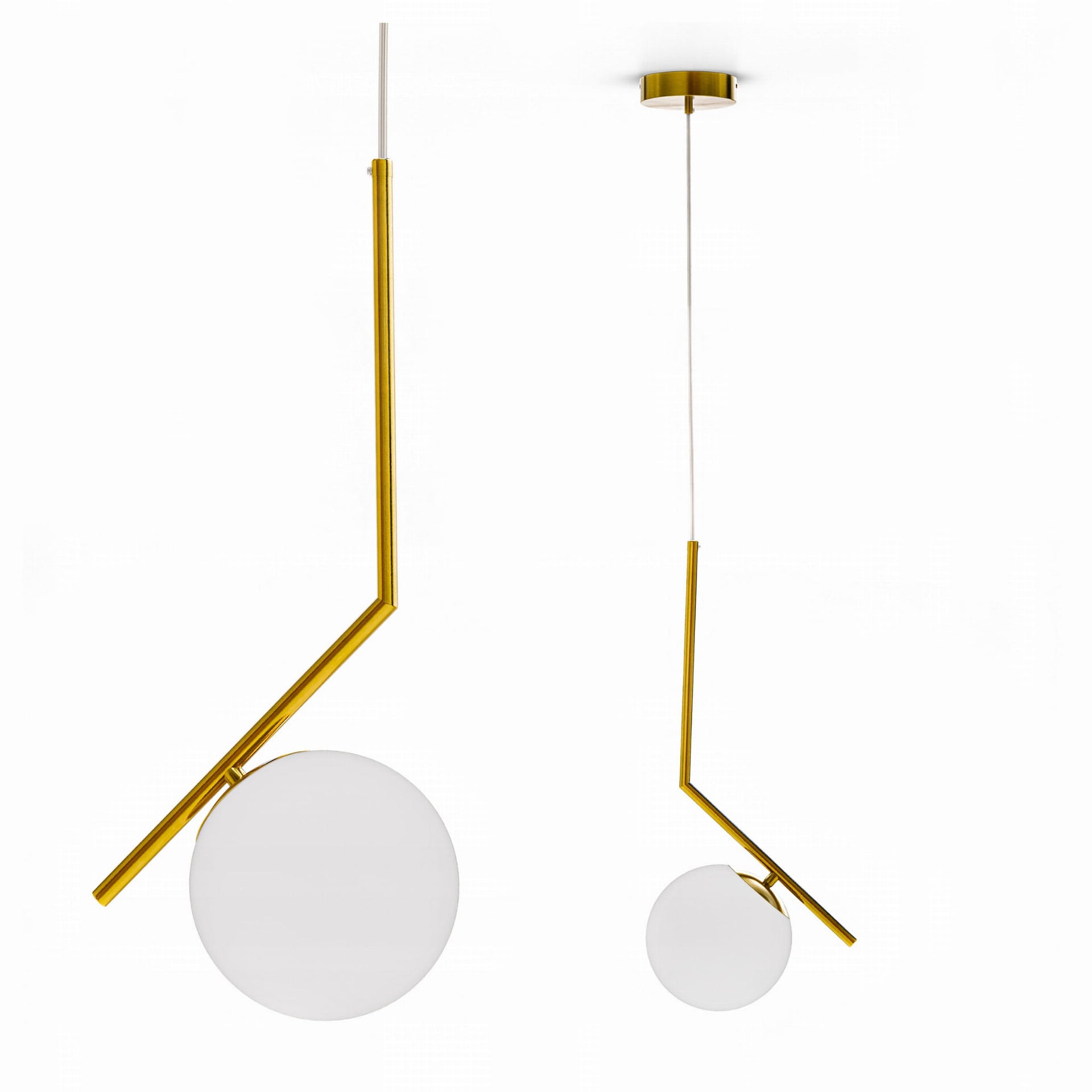 Lampa wisząca z kulą na ramieniu Orbitella