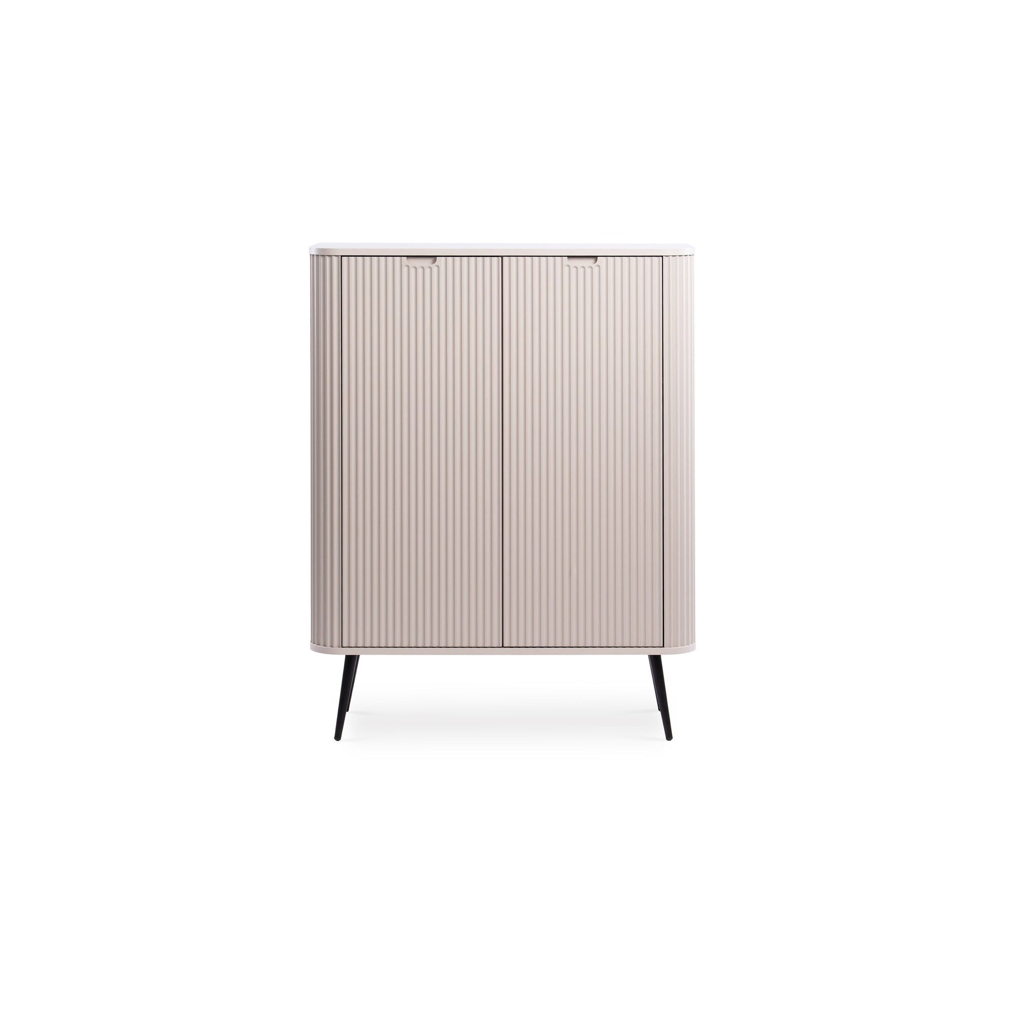 Komoda 103x129 w stylu nowoczesnym - frezowane fronty, ukryte uchwyty, złote lub metalowe nogi | Eva