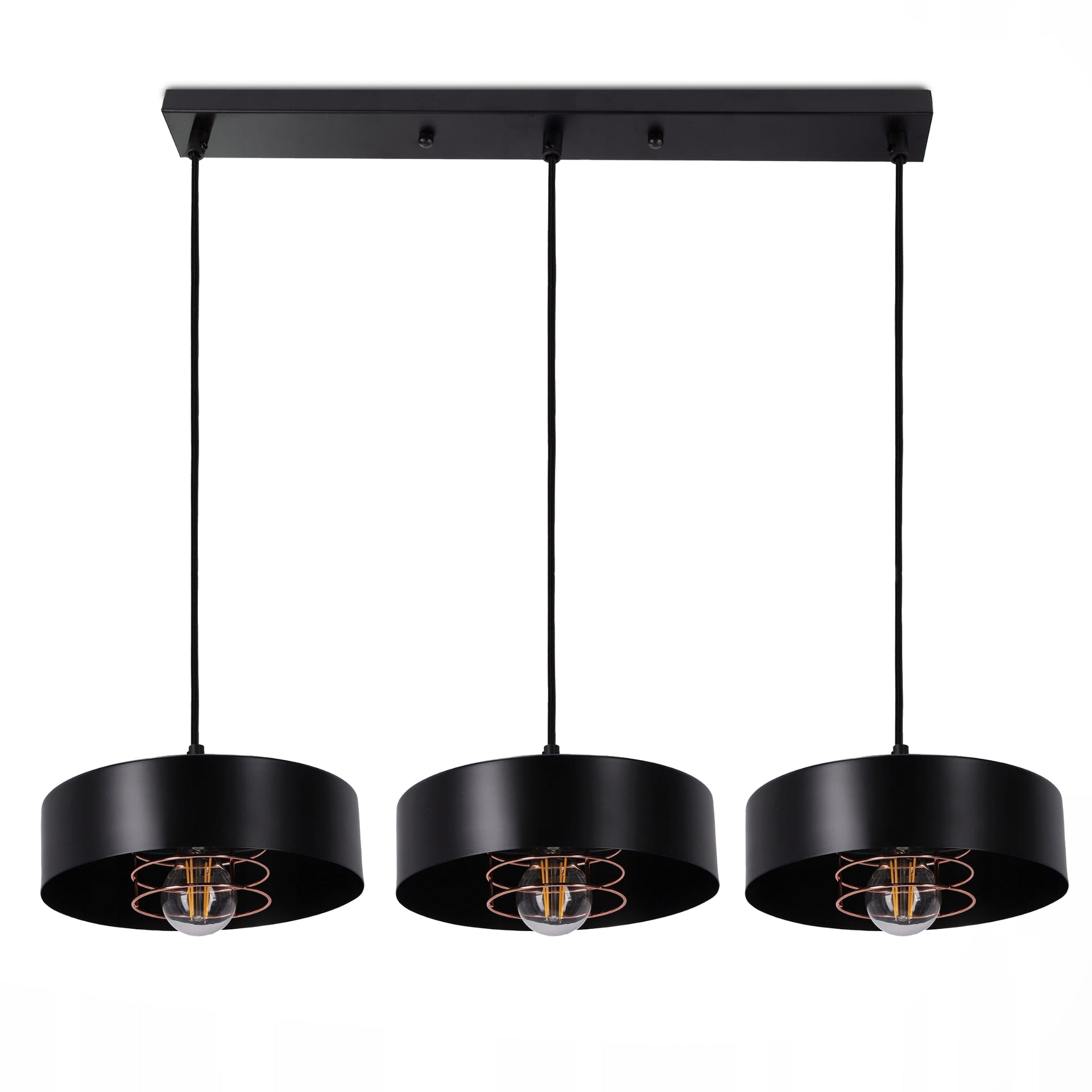 Czarna lampa wisząca Spirra