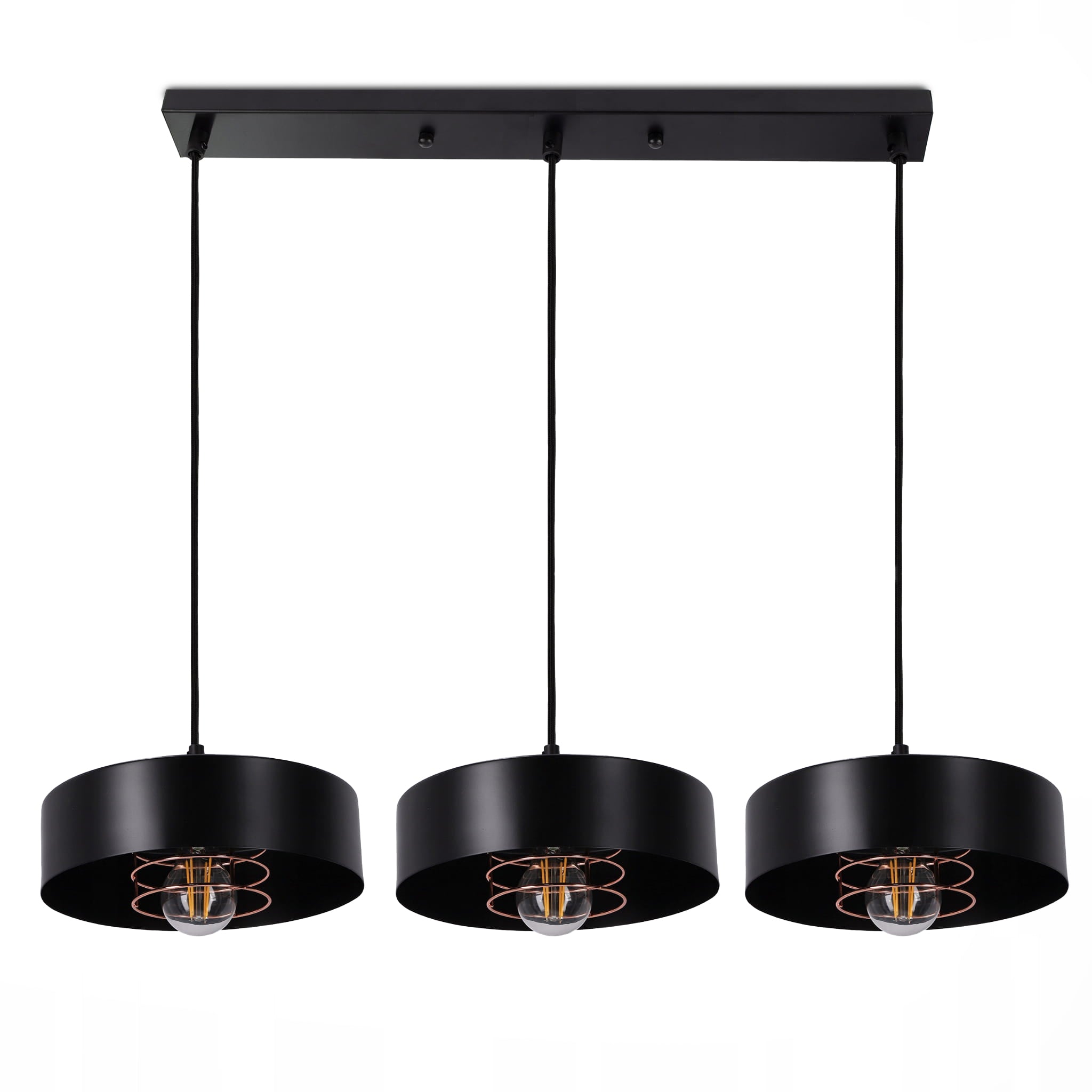 Czarna lampa wisząca Spirra