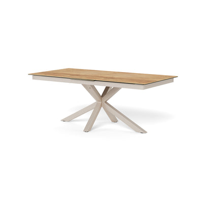Rozkładany stół do jadalni w stylu loftowym | Lorrins Classic 200-240x76 cm Beż piaskowy