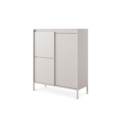Komoda 3-drzwiowa 104x123 w stylu japandi | Senra