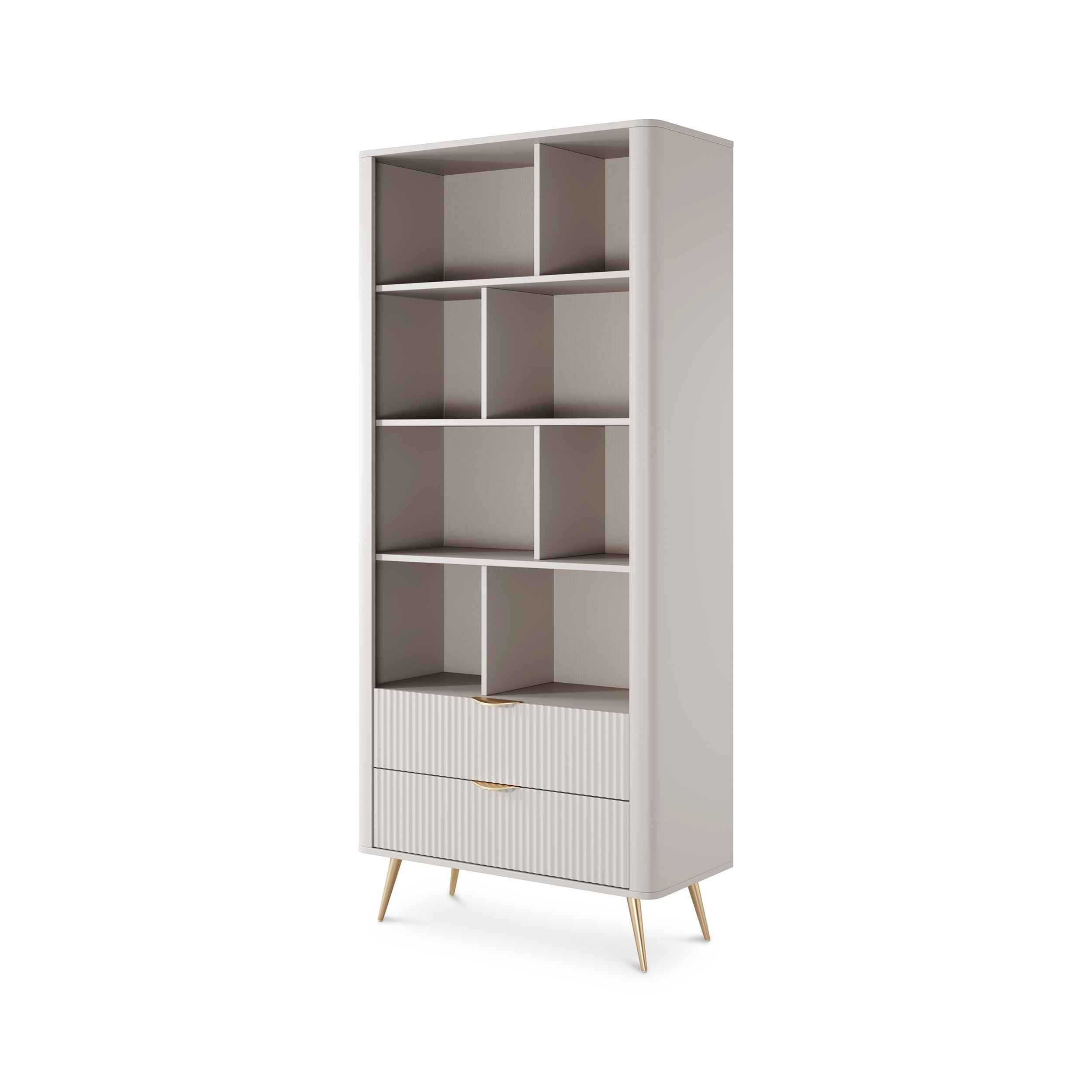 Regał 88x194 z półkami w stylu eleganckim | Laanti