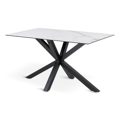 Stół do jadalni 135x80 w stylu nowoczesnym | Oryss Chłodna Biel