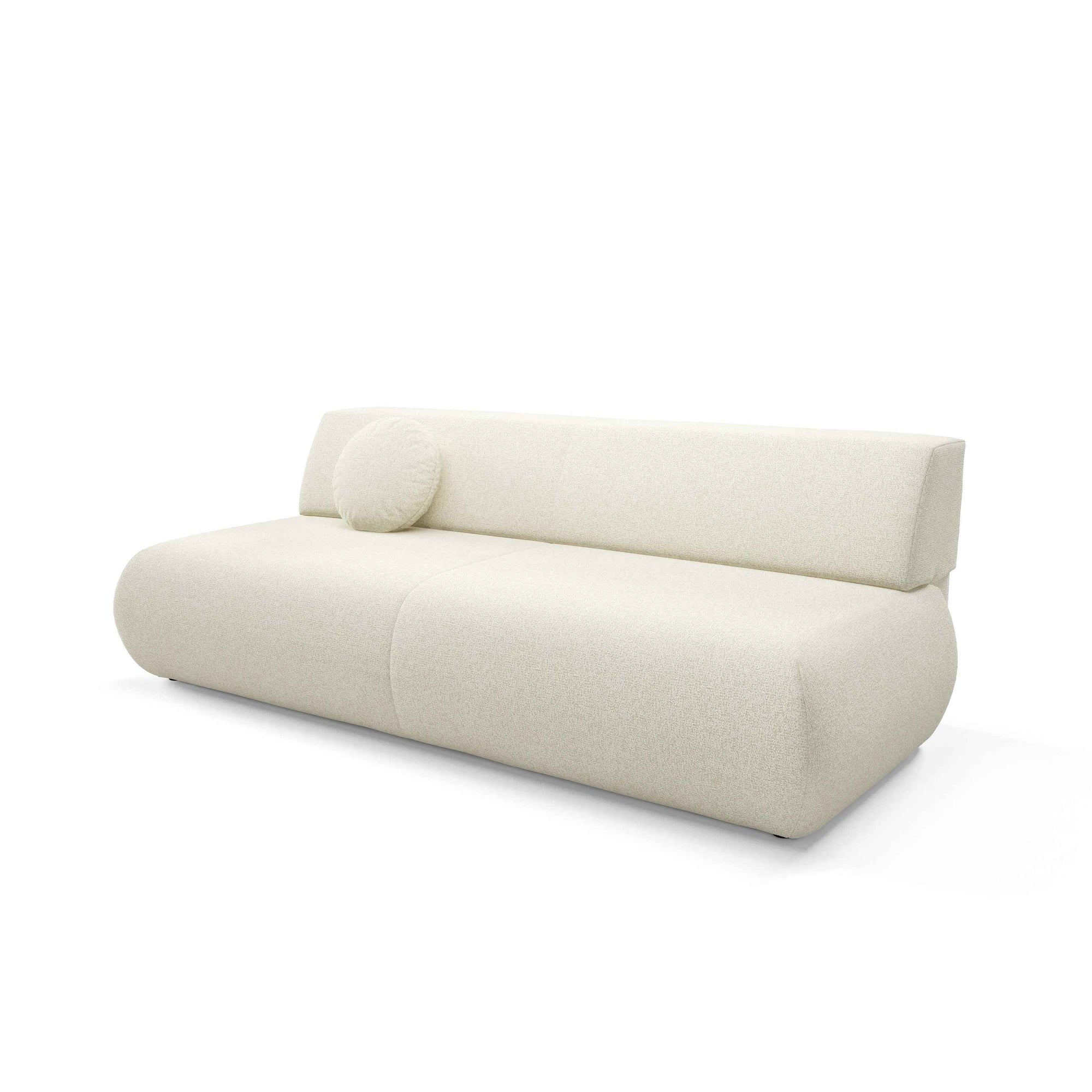 Sofa z funkcją spania 140x200 z pojemnikiem w stylu nowoczesnym – mechanizm DL, regulowany podłokietnik | Puentro