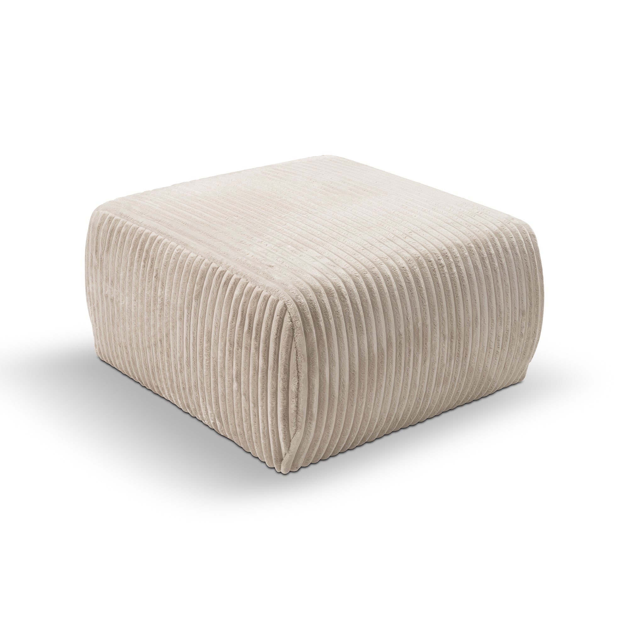 Pufa tapicerowana 82x41 w stylu vintage - tkanina TILIA, zaokrąglona forma, dekoracyjne przeszycia | ALLORO