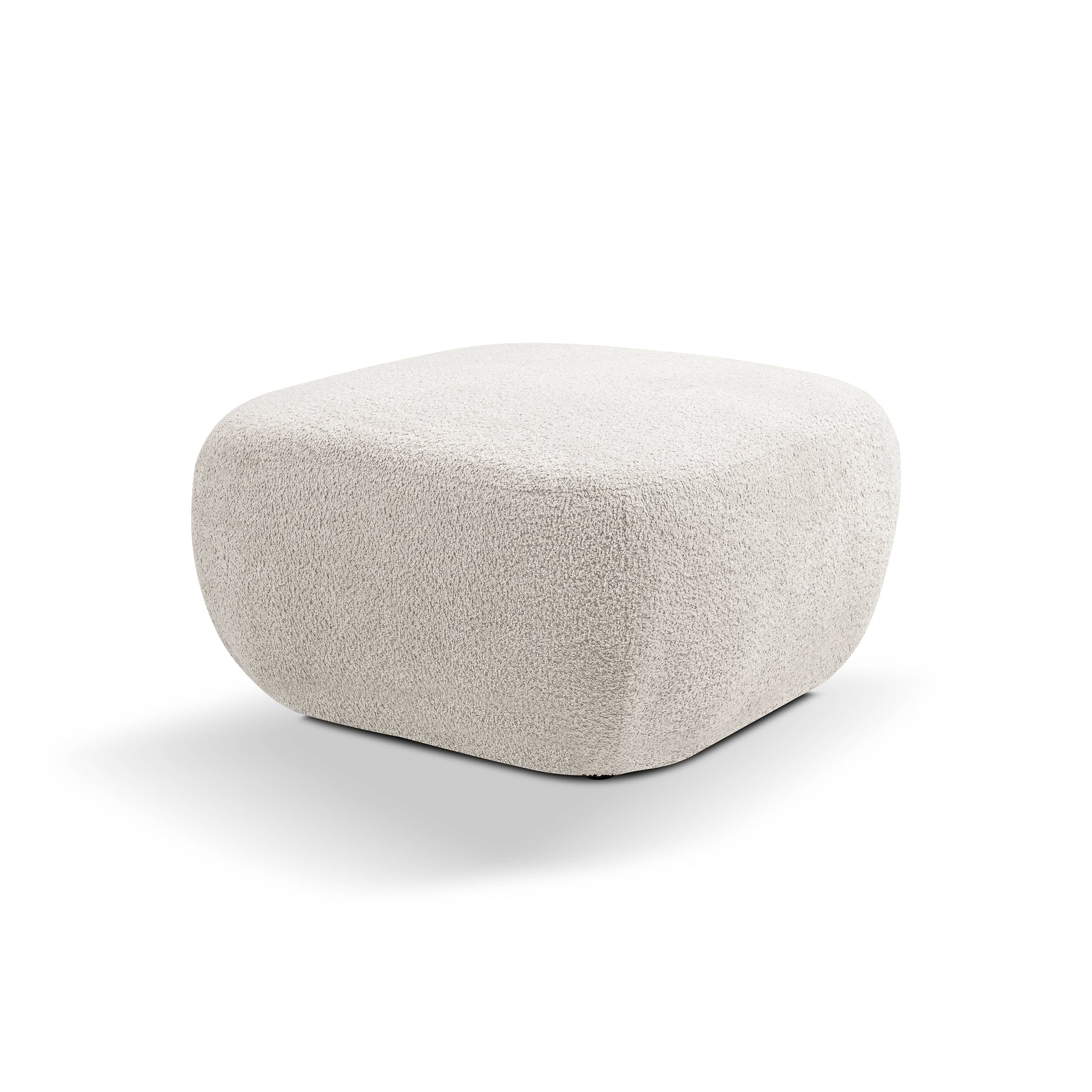Pufa w stylu organic modern 75×39 cm - zaokrąglona forma, tkanina Abriamo, 14 kolorów | OLEMO