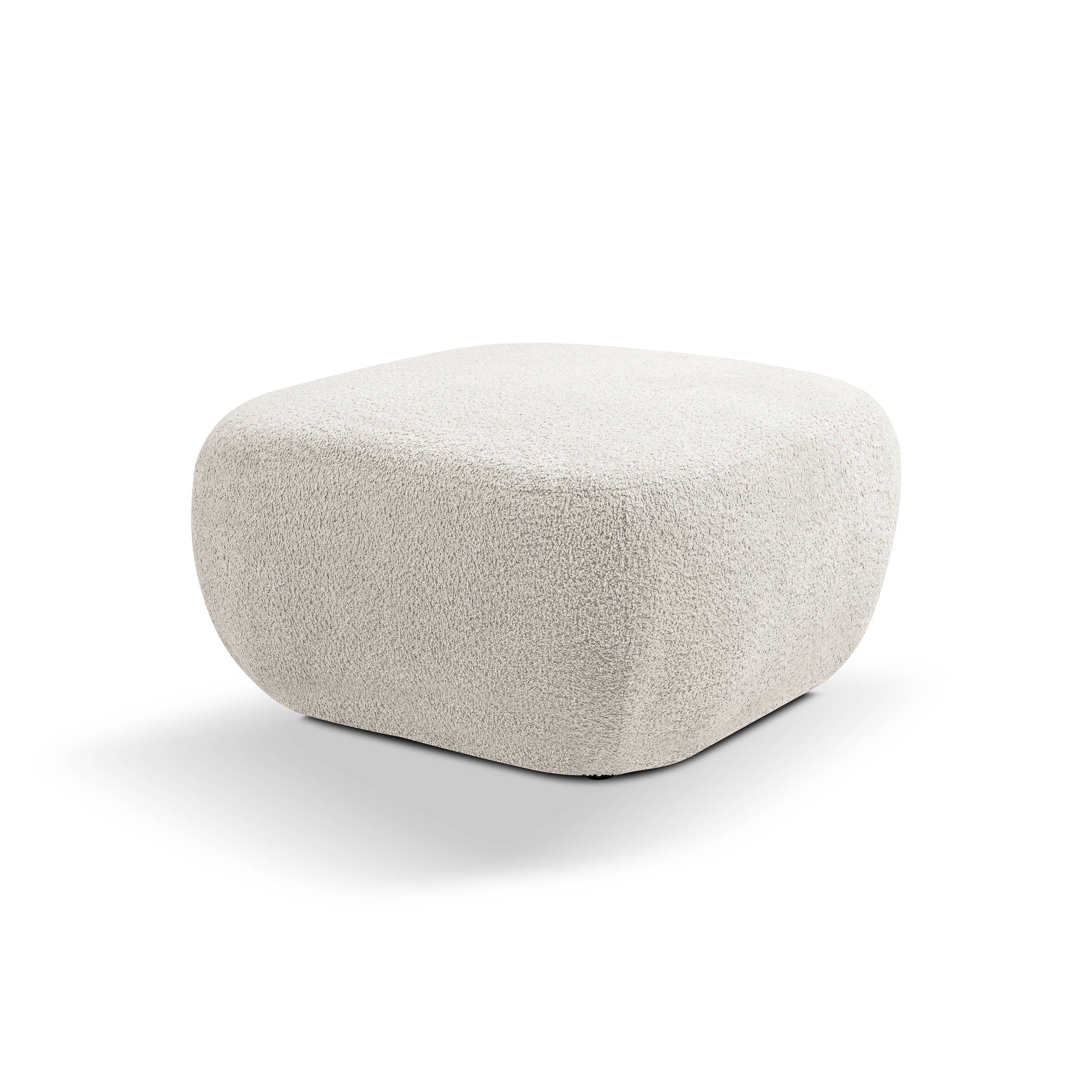 Pufa w stylu organic modern 75×39 cm - zaokrąglona forma, tkanina Abriamo, 14 kolorów | OLEMO