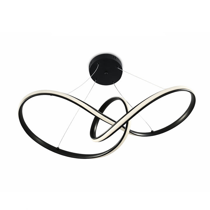 Czarna lampa wisząca LED Loopra