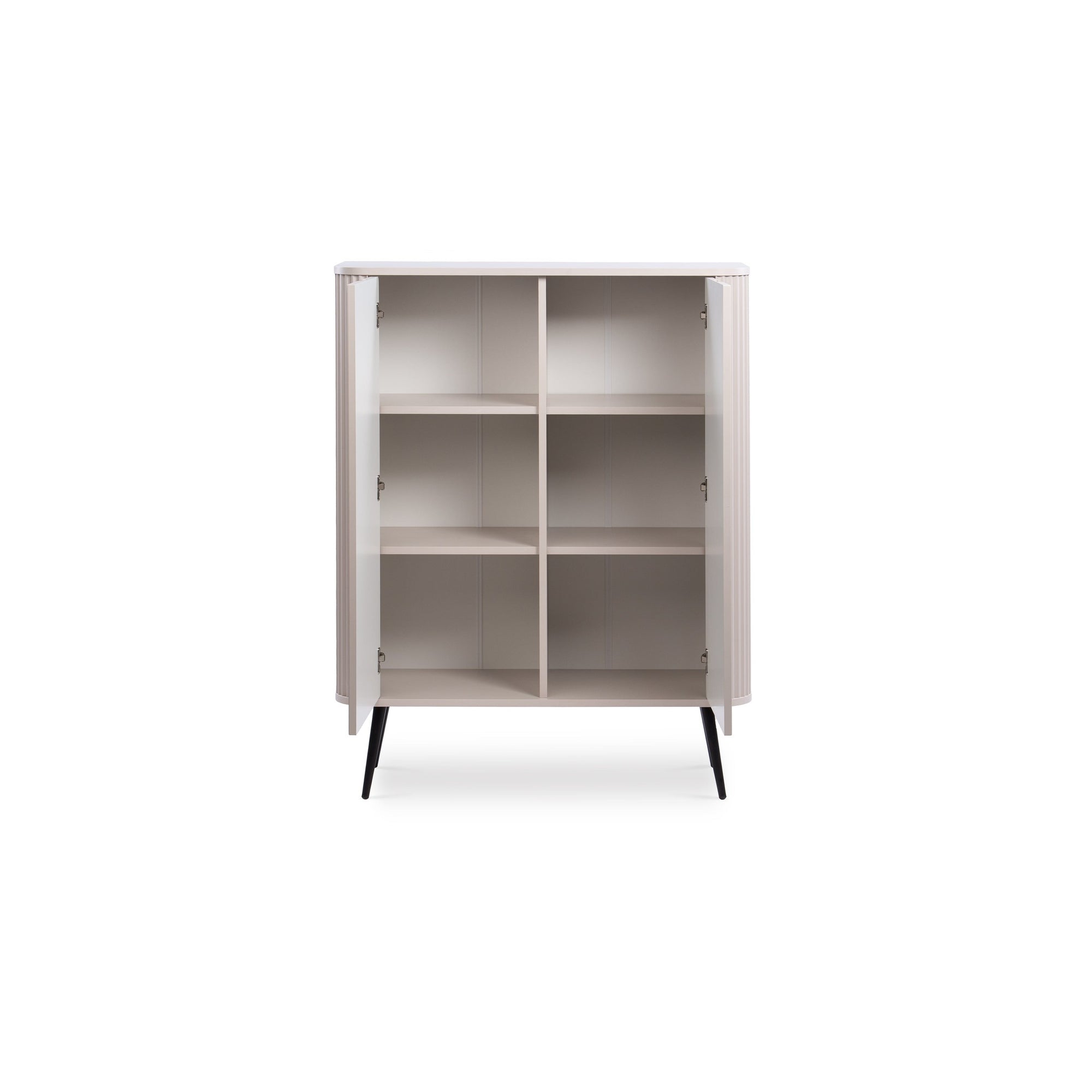 Komoda 103x129 w stylu nowoczesnym - frezowane fronty, ukryte uchwyty, złote lub metalowe nogi | Eva
