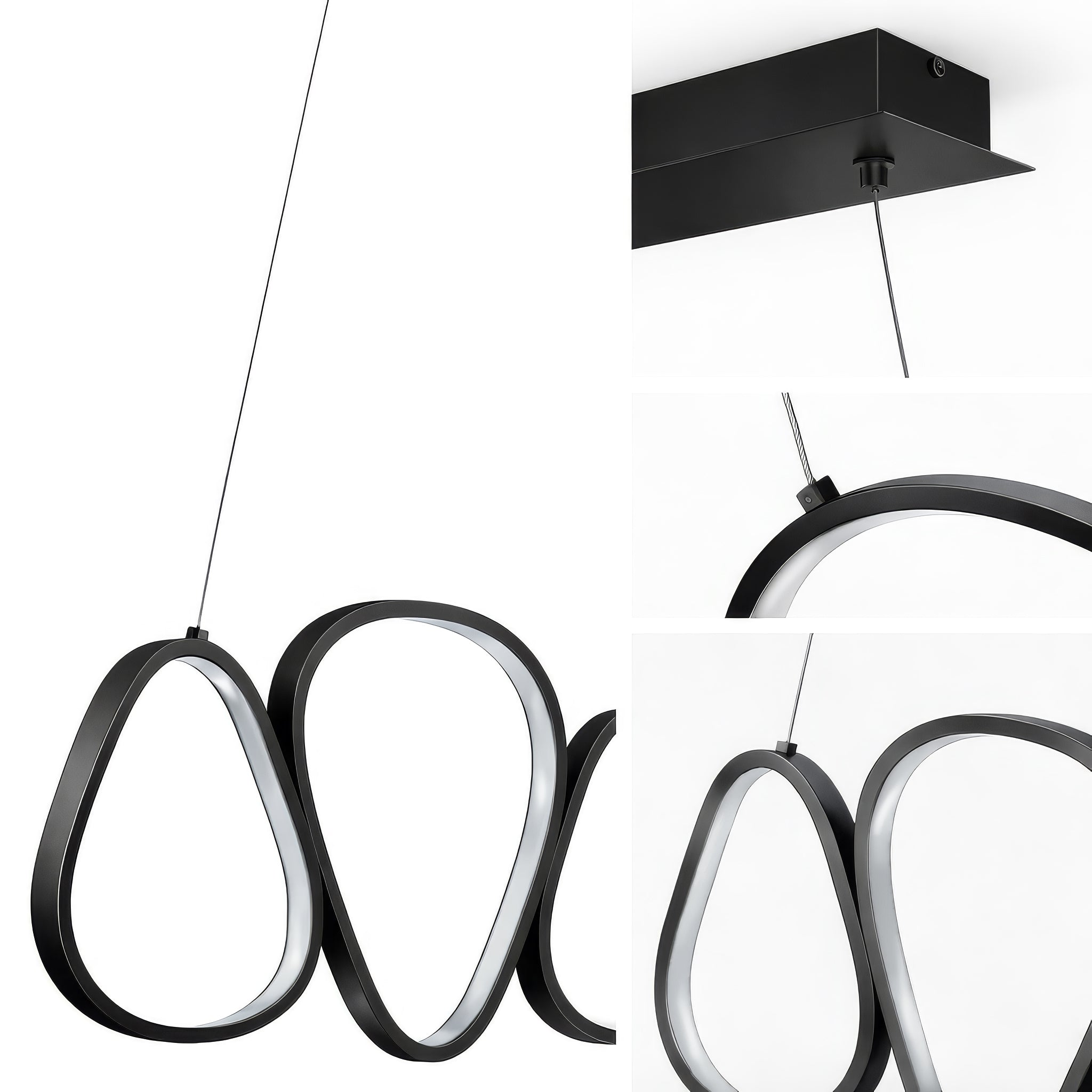 Lampa wisząca LED z pętlami Loria