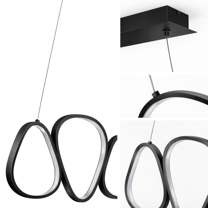 Lampa wisząca LED z pętlami Loria