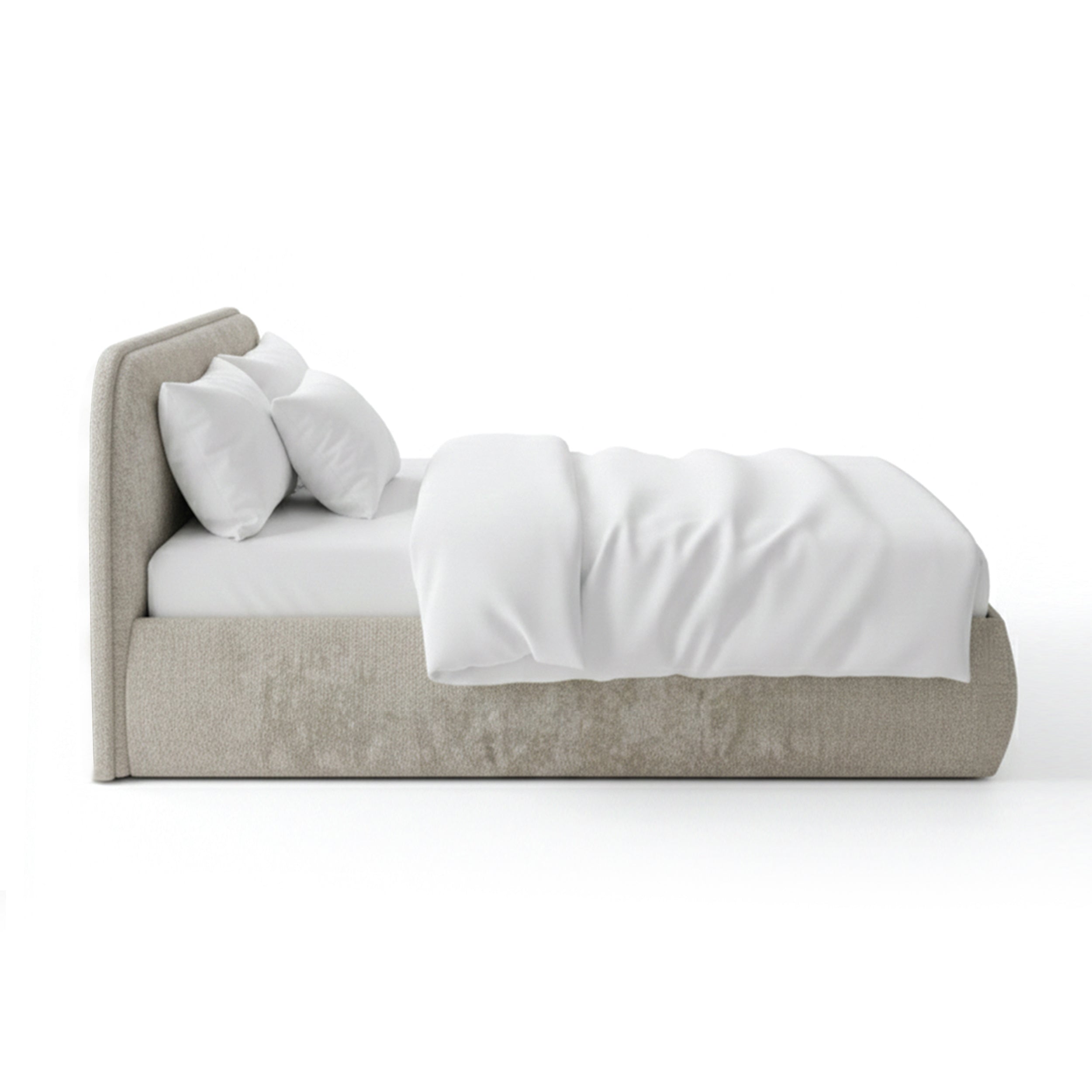 Polsterbett mit Bettkasten im Soft-Modern-Stil | Eterial
