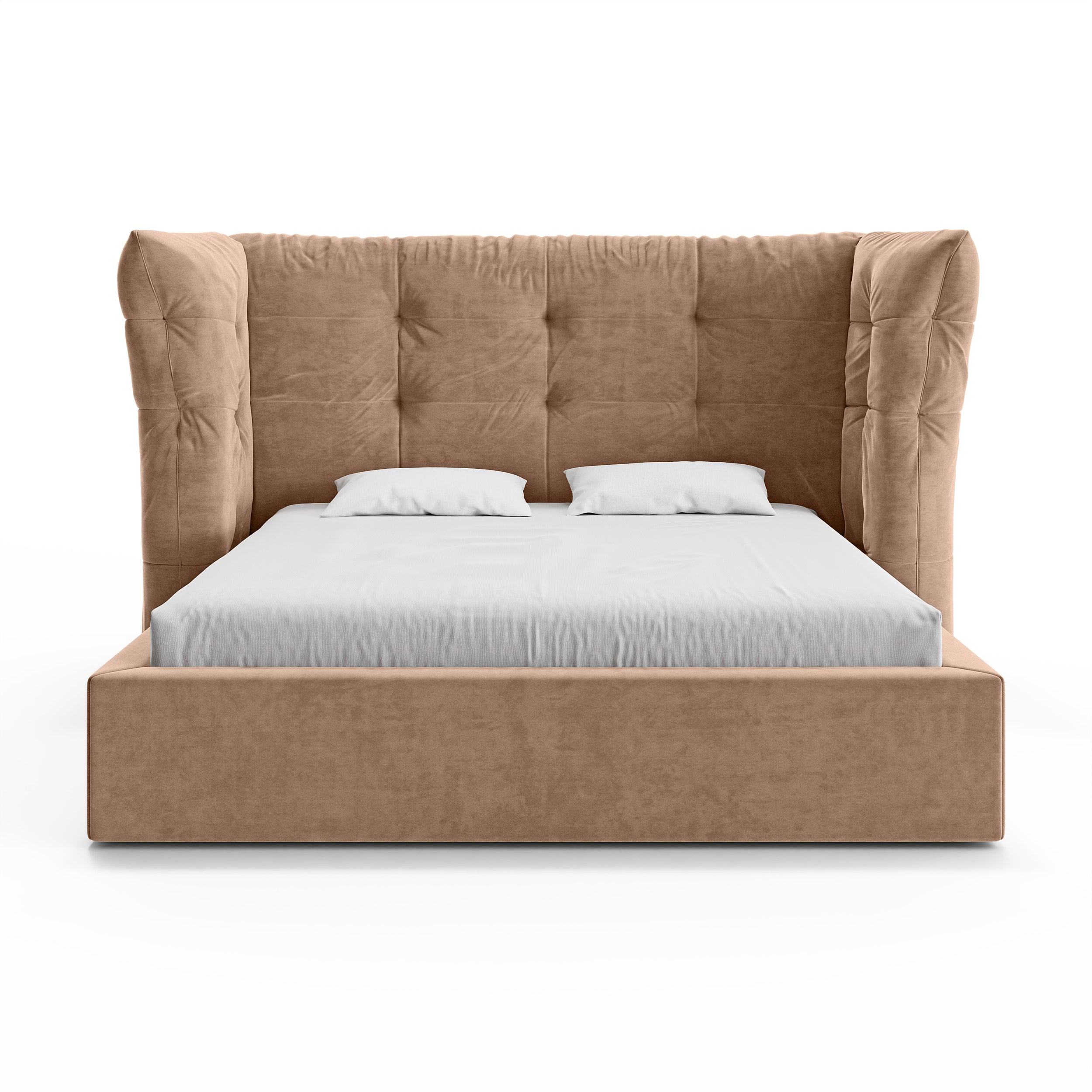 Polsterbett mit Steppung und Bettkasten im Glamour-Stil | Diara