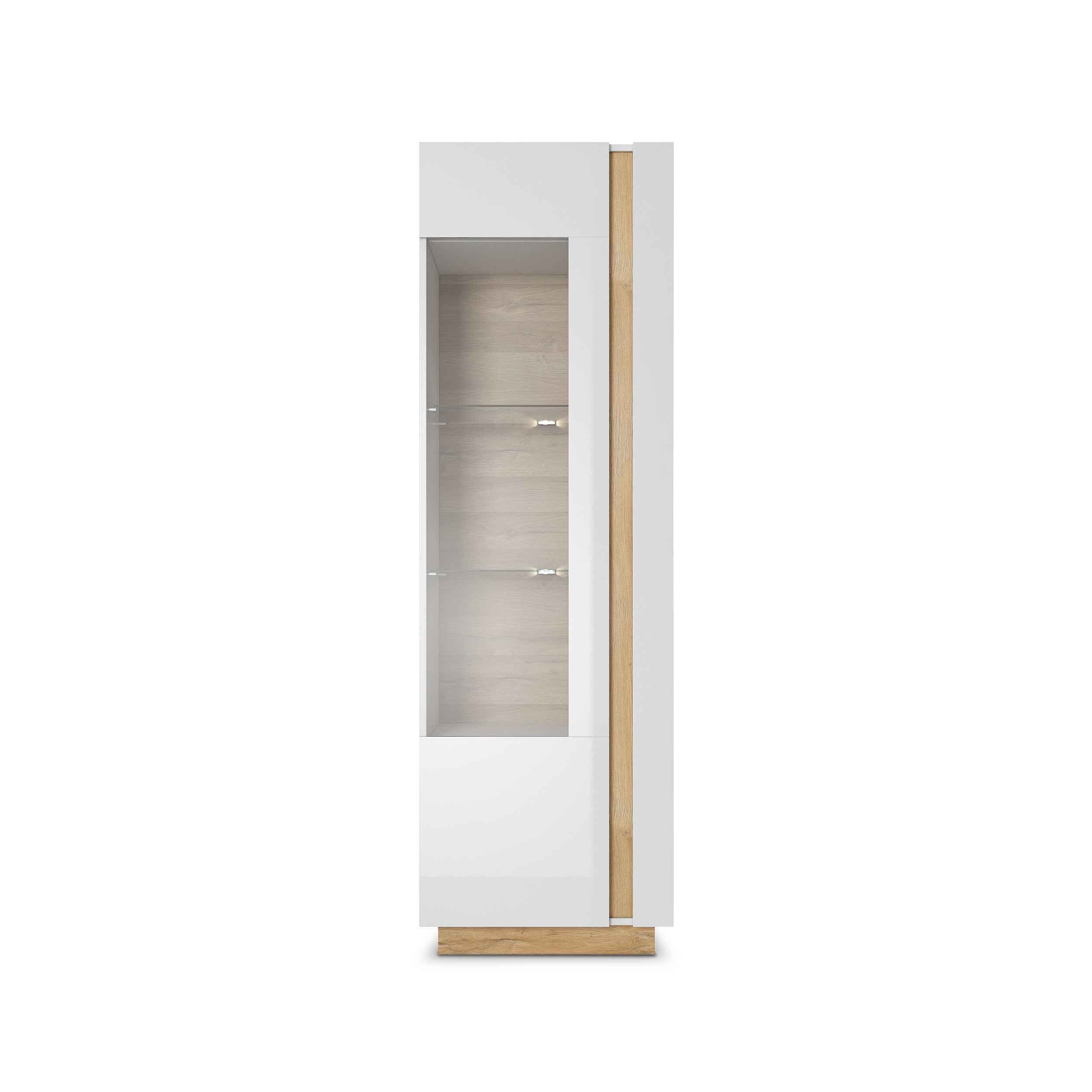 Witryna przeszklona 60x194 cm w stylu nowoczesnym | Armelia