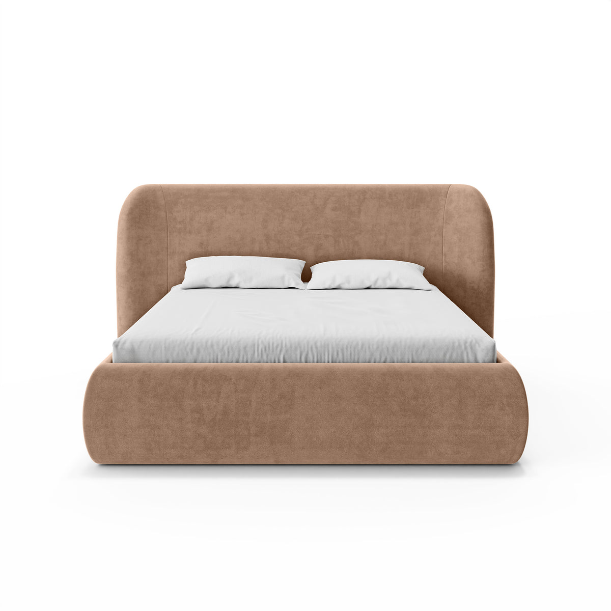 Polsterbett mit Bettkasten im Modern-Soft-Stil | Frasspo