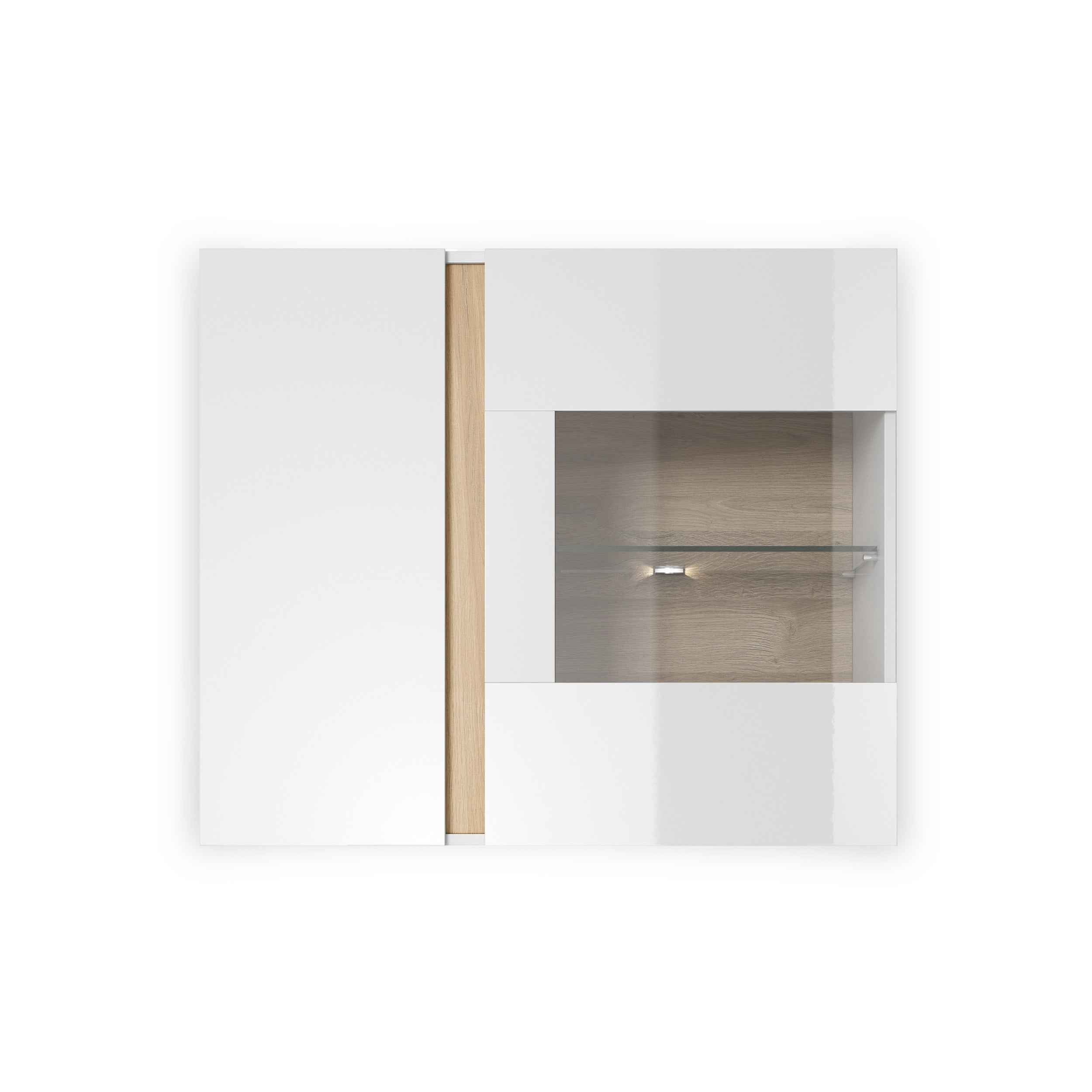 Witryna wisząca przeszklona 97x83 cm w stylu minimalistycznym | Armelia