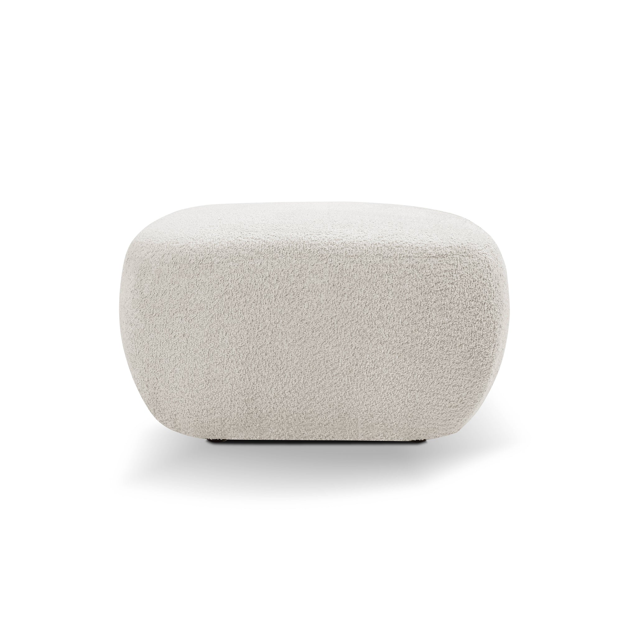 Pufa w stylu organic modern 75×39 cm - zaokrąglona forma, tkanina Abriamo, 14 kolorów | OLEMO