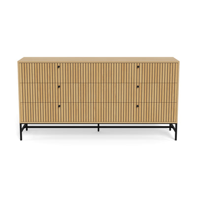 Kommode 158x81 mit Lamellenfront im modernen Stil | Bambouz
