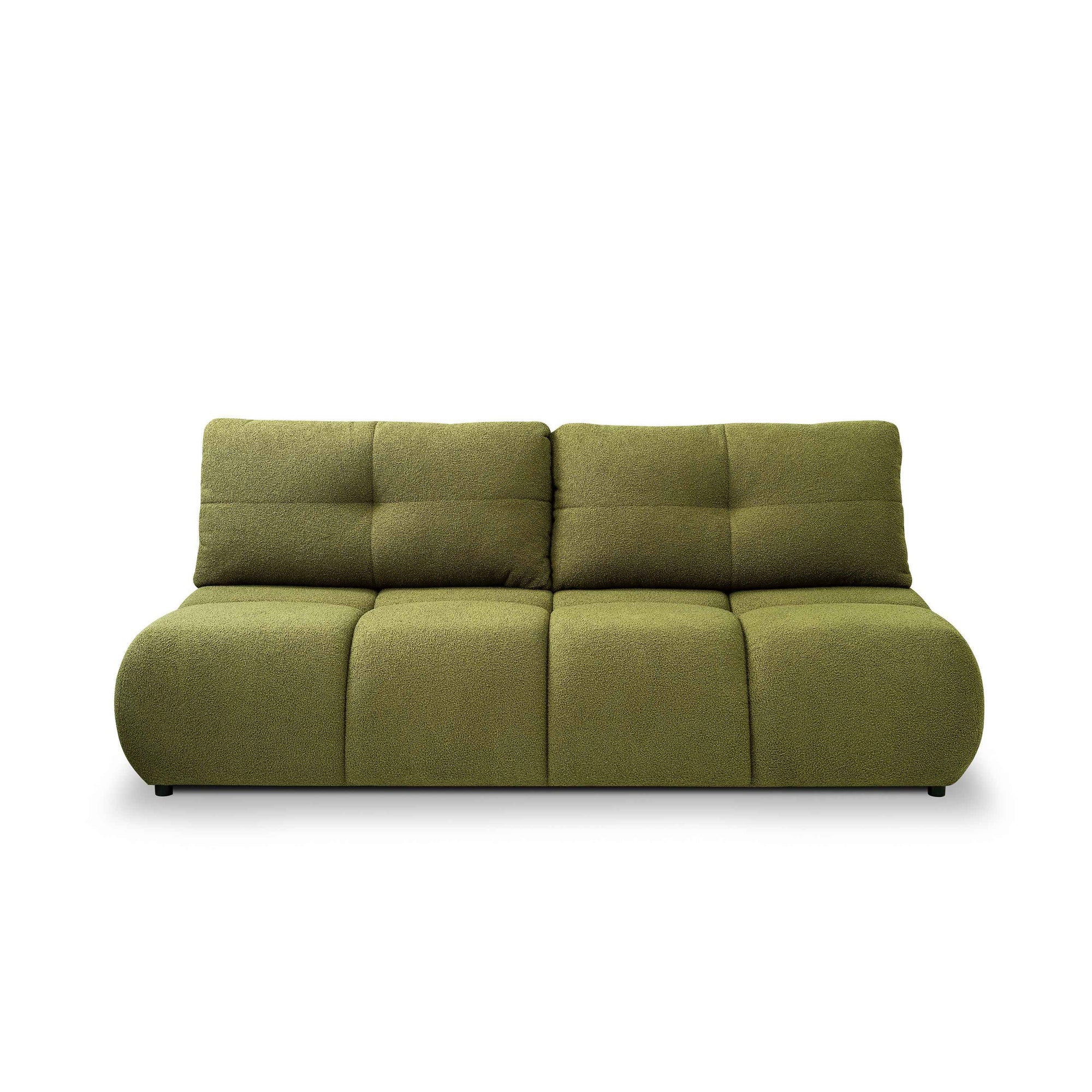 Sofa 3-osobowa z funkcją spania 142x200 w stylu miękkiego minimalizmu – z pojemnikiem, automat DL | Milorya