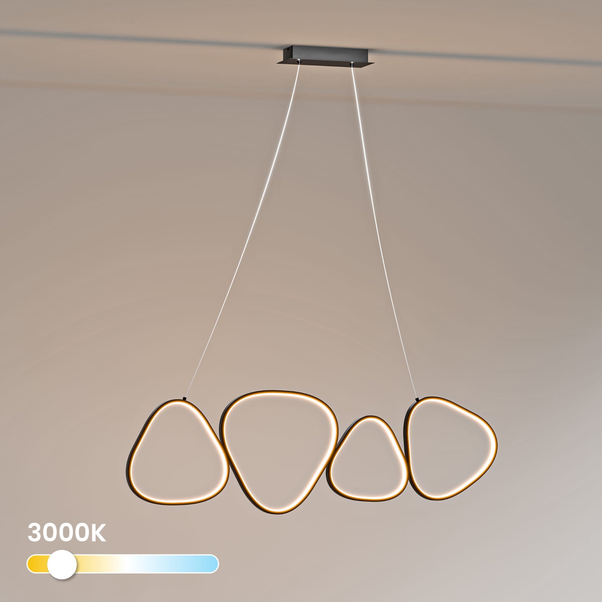 Lampa wisząca LED z pętlami Loria